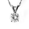 rose gold cartilage barbell Cubic Zirconia Cz 1.5 Ct Round Pendant Pendant