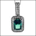 bohemian anklet with shells Cubic Zirconia Cz 1.5 Emerald Color Radiant Bail Pendant bohemian anklet with shells Cubic Zirconia Cz 1.5 Emerald Color Radiant Bail Pendant