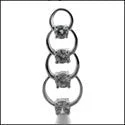 unique moon phase ring Cubic Zirconia Cz 1.55 Ct Round in Circles Pendant