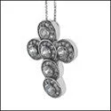 simple snake chain necklace Cubic Zirconia Cz 1.7 TCW Round Bezel Set Cross Pendant simple snake chain necklace Cubic Zirconia Cz 1.7 TCW Round Bezel Set Cross Pendant