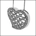 minimalist birthstone bangle Cubic Zirconia Cz 1.95 TCW Heart Bezels Pendant