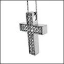 celestial lunar eclipse pendant Cubic Zirconia Cz 1 Ct Round Pave Cross Pendant