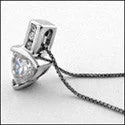 multi-gemstone eternity band Cubic Zirconia Cz 1 Ct Triangle Channel Bail Pendant