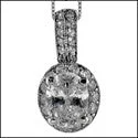 ruby and diamond engagement ring Cubic Zirconia Cz 2 Ct Oval Pave Halo Ct Bail Pendant