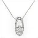 handmade leather pendant necklace Cubic Zirconia Cz 2 Ct Oval Pendant