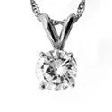 bold Cuban link bracelet men Cubic Zirconia Cz 2 Ct Round Basket 4 Prong Pendant