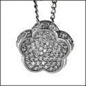 silver Celtic knot necklace Cubic Zirconia Cz 3 D Flower 2.5 TCW Round Pave Set Pendant silver Celtic knot necklace Cubic Zirconia Cz 3 D Flower 2.5 TCW Round Pave Set Pendant
