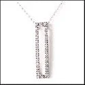handmade leather cuff bracelet Cubic Zirconia Cz .30 TCW ReCt angle Pendant