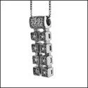 infinity heart necklace personalized Cubic Zirconia Cz .32 TCW Pave Pendant