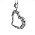 handmade ceramic bead bracelet Cubic Zirconia Cz .50 Ct Heart Pendant