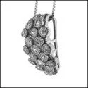 raw crystal cuff bracelet Cubic Zirconia Cz .95 Ct Round Bezels Pendant