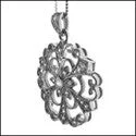 handmade beaded stretch bracelet Cubic Zirconia Cz Antique Style Medallion Pendant