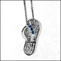 14k gold nose ring hoop Cubic Zirconia Cz Flip-Flop Pave Set Charm Pendant
