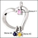 minimalist silver stacking bangles Cubic Zirconia Cz Mo rs Day Gift Birth Heart Pendant minimalist silver stacking bangles Cubic Zirconia Cz Mo rs Day Gift Birth Heart Pendant
