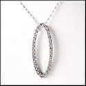 delicate marquise diamond band Cubic Zirconia Cz Oval Shaped Halo Pendant