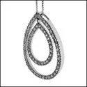 minimalist clover charm bracelet Cubic Zirconia Cz Pear Shaped Halo Pendant
