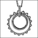 antique filigree wedding band Cubic Zirconia Cz Sun Eternity Circle 1 Ct Pendant
