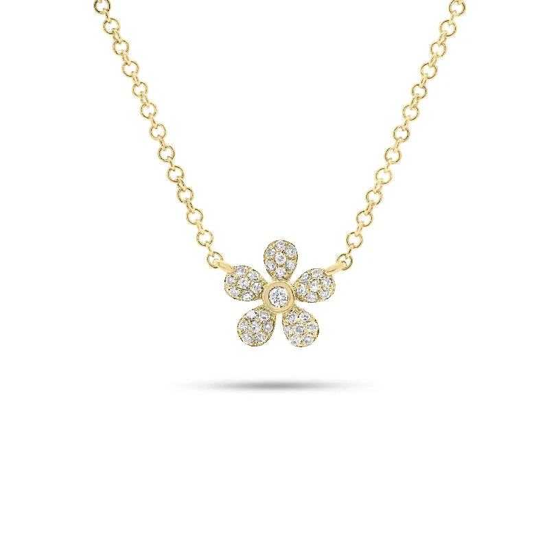 chunky statement cuff bracelet Pave Diamond Daisy Pendant Necklace