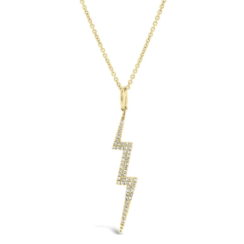 moissanite engagement ring affordable Diamond Lightning Bolt Pendant