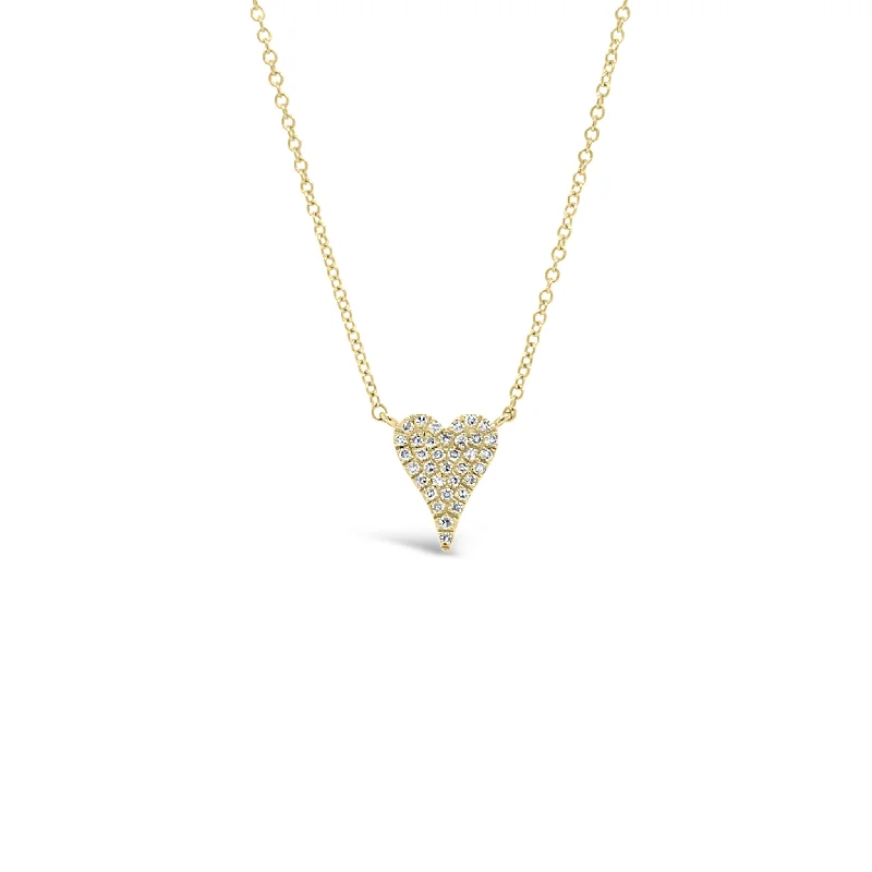 personalized family tree necklace Diamond Mini Elongated Heart Pendant