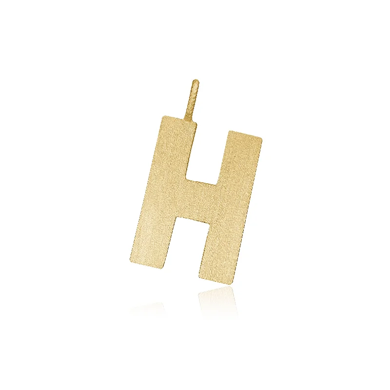 boho shell beaded anklet Letter H 18K Gold Pendant