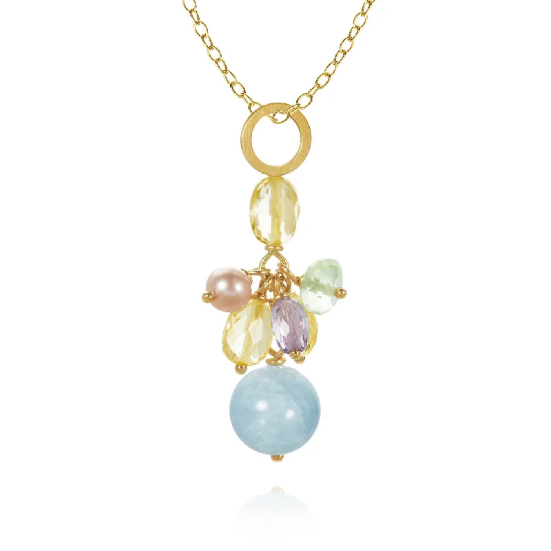 adjustable toe ring silver Piccolo 18K Gold Necklace w. Gemstones