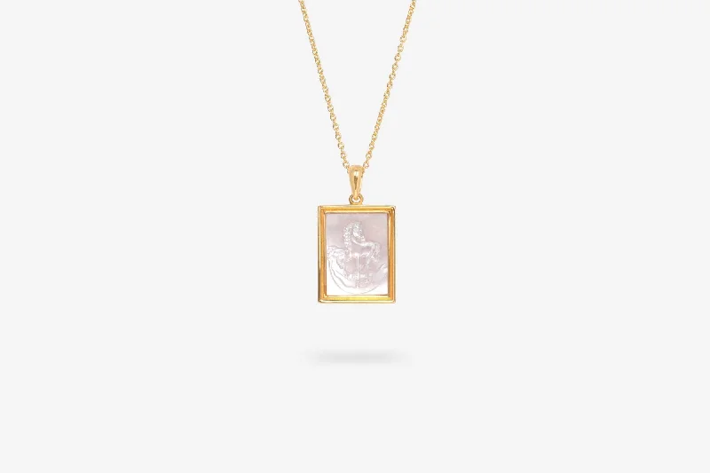 vintage diamond drop necklace IX Valor Gold Plated Pendant
