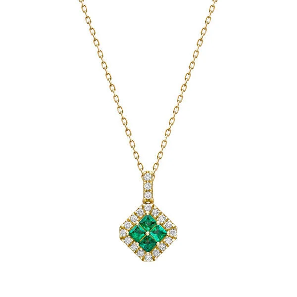 birthstone necklace for mom Fortuna Verde 18K Gold Necklace w. Emeralds & Diamonds birthstone necklace for mom Fortuna Verde 18K Gold Necklace w. Emeralds & Diamonds