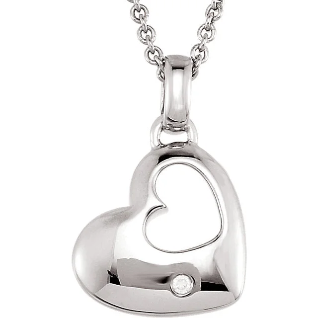 minimalist moonstone bracelet Heart Cutout Diamond Pendant