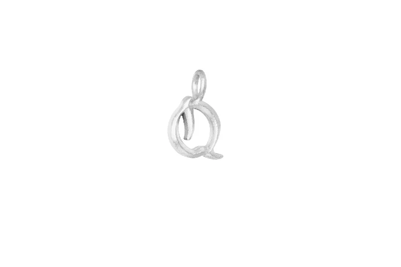 simple engraved wedding ring IX Q Ice Silver Pendant