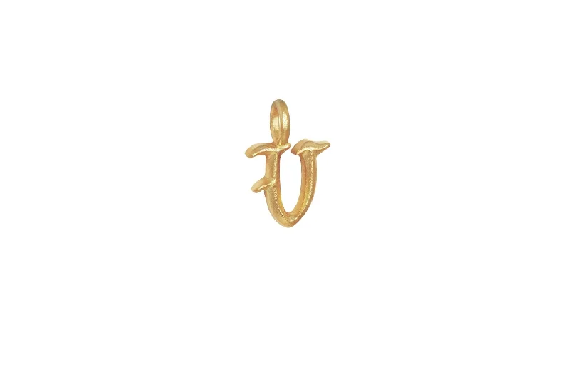 colorful gemstone engagement ring IX V Ice 22K Gold Plated Pendant