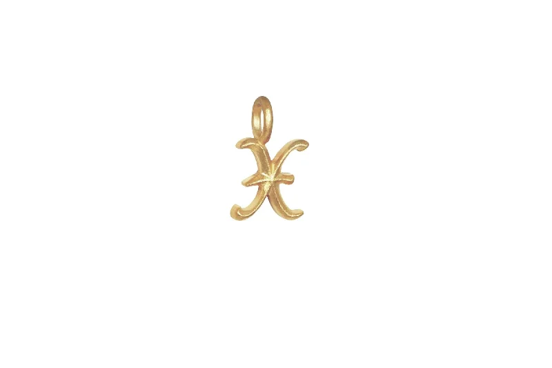 handcrafted gemstone pendant IX X Ice 22K Gold Plated Pendant