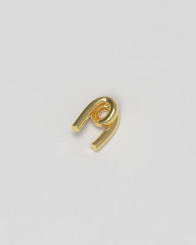 personalized initial ring stackable Rose Large 18K Gold Pendant