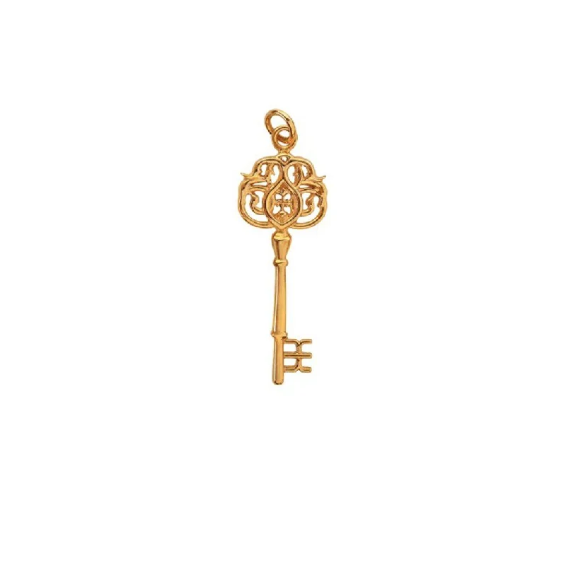 handcrafted beaded bracelet boho Kinz Big Key 14K Gold Necklace