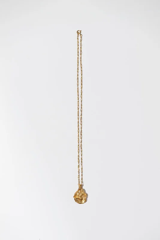 vintage locket necklace gold The Golden Reef 18K Gold Plated Pendant