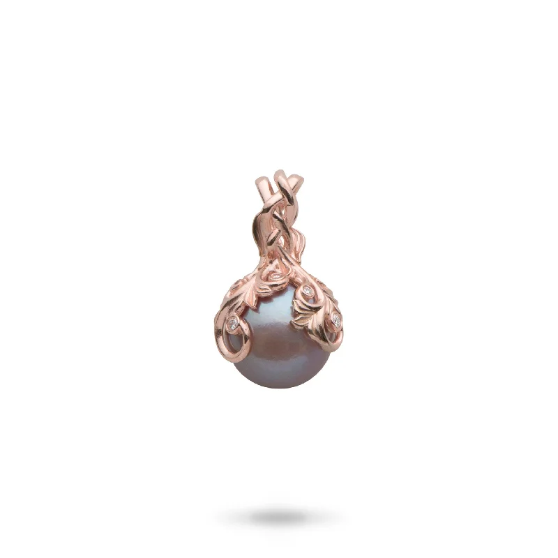 sapphire halo engagement ring Living Heirloom Lilac Freshwater Pearl Pendant in Rose Gold with Diamonds - 11-12mm sapphire halo engagement ring Living Heirloom Lilac Freshwater Pearl Pendant in Rose Gold with Diamonds - 11-12mm