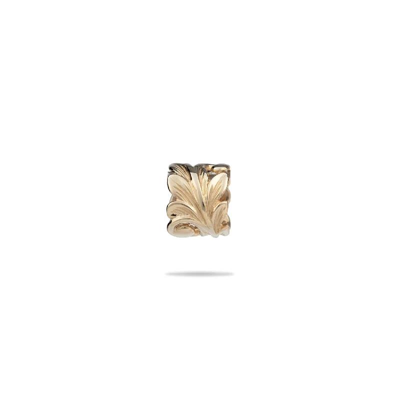 gold bar earrings minimalist Hawaiian Heirloom Maile Scroll Barrel Pendant in Gold - 8mm gold bar earrings minimalist Hawaiian Heirloom Maile Scroll Barrel Pendant in Gold - 8mm