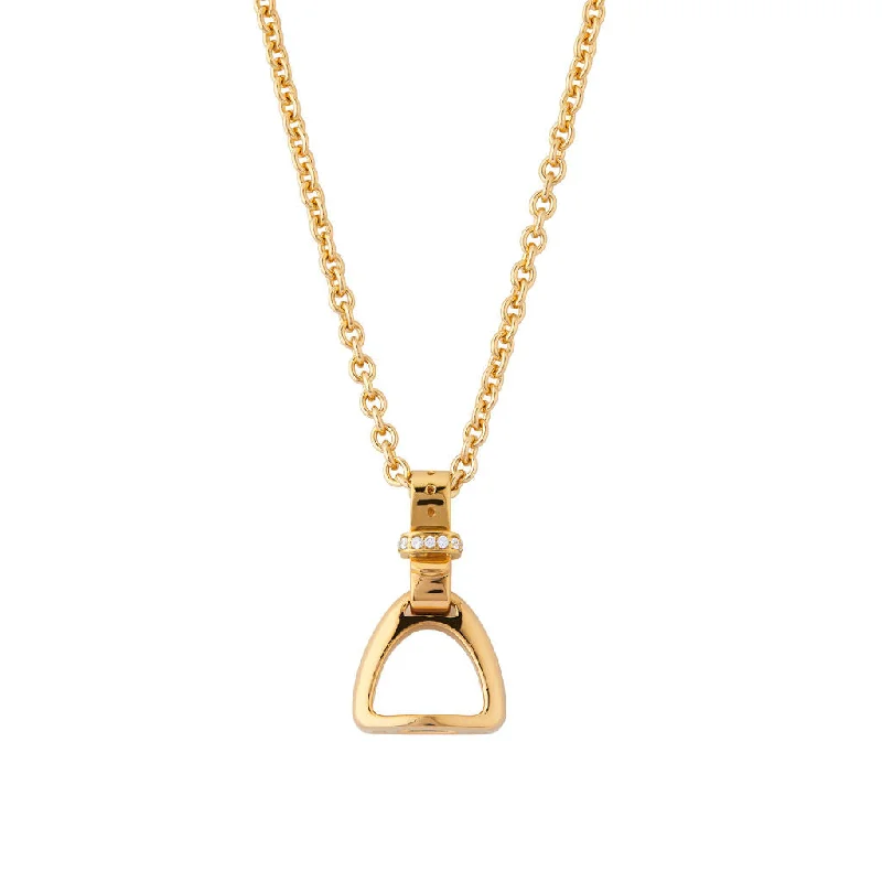 celestial sunburst necklace gold Fiontini 18K Gold Pendant w. 7 Diamonds