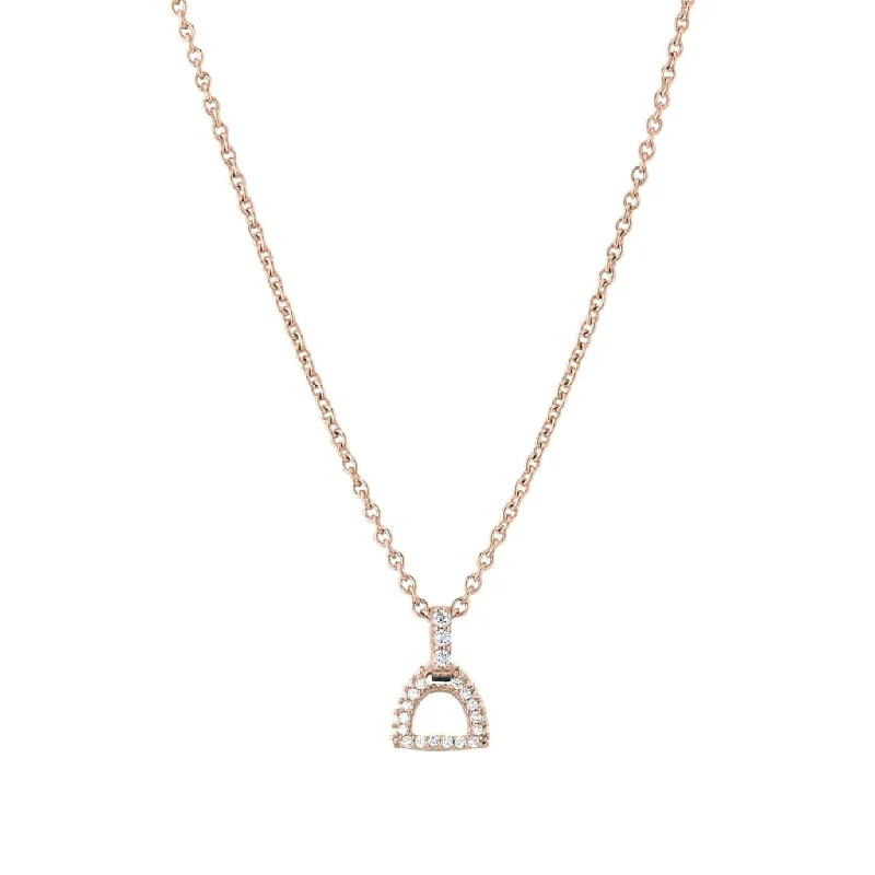 dainty chain bracelet layered Fiontini 18K Rosegold Pendant w. 36 Diamonds