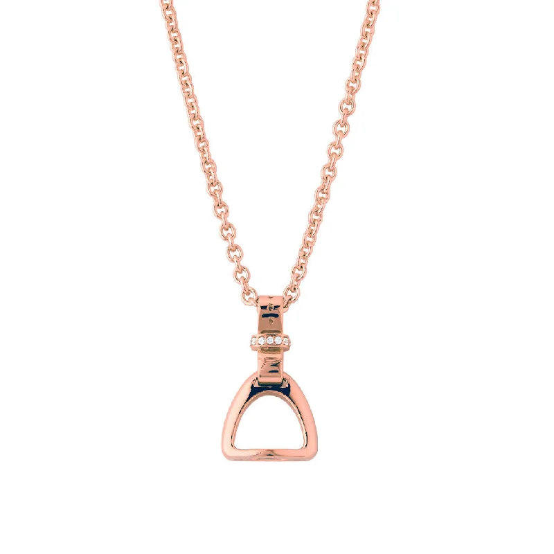 gemstone stacking rings colorful Fiontini 18K Rosegold Pendant w. 7 Diamonds