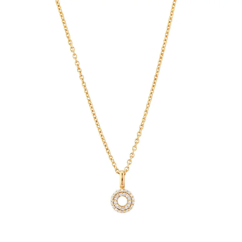 personalized hand-stamped bar ring Matiné 18K Gold Pendant w. 31 Diamonds