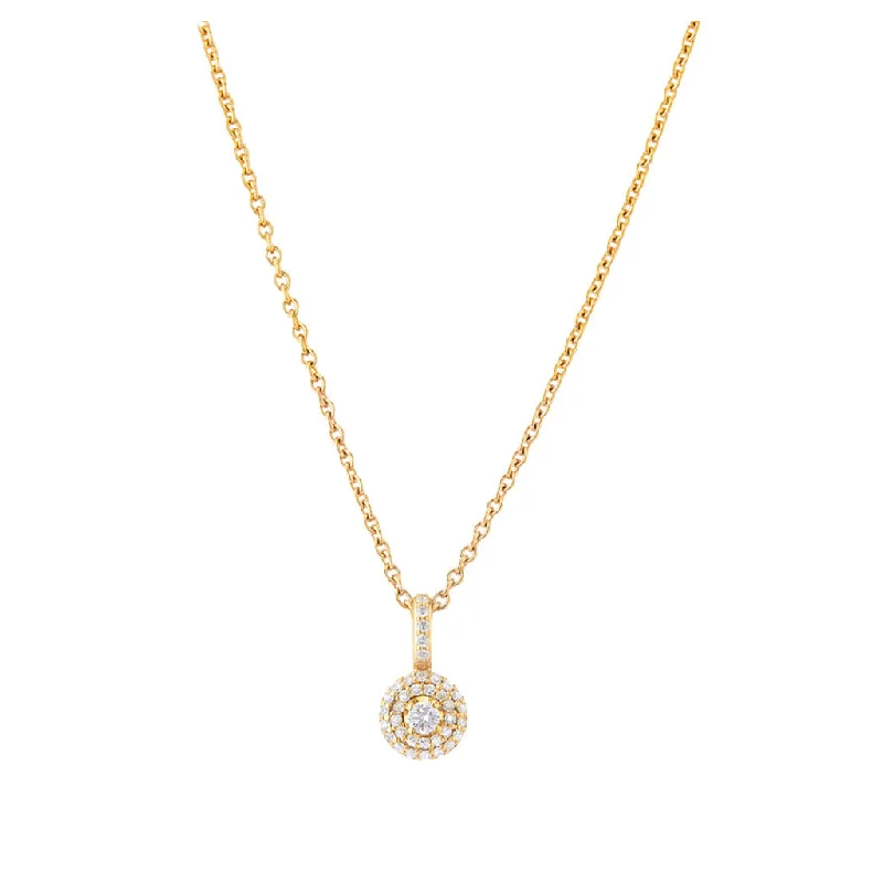 simple crescent moon ring Matiné 18K Gold Pendant w. 37 Diamonds