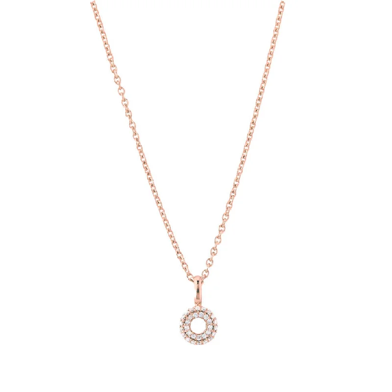 cubic zirconia stud earrings classic Matiné 18K Rosegold Pendant w. 31 Diamonds