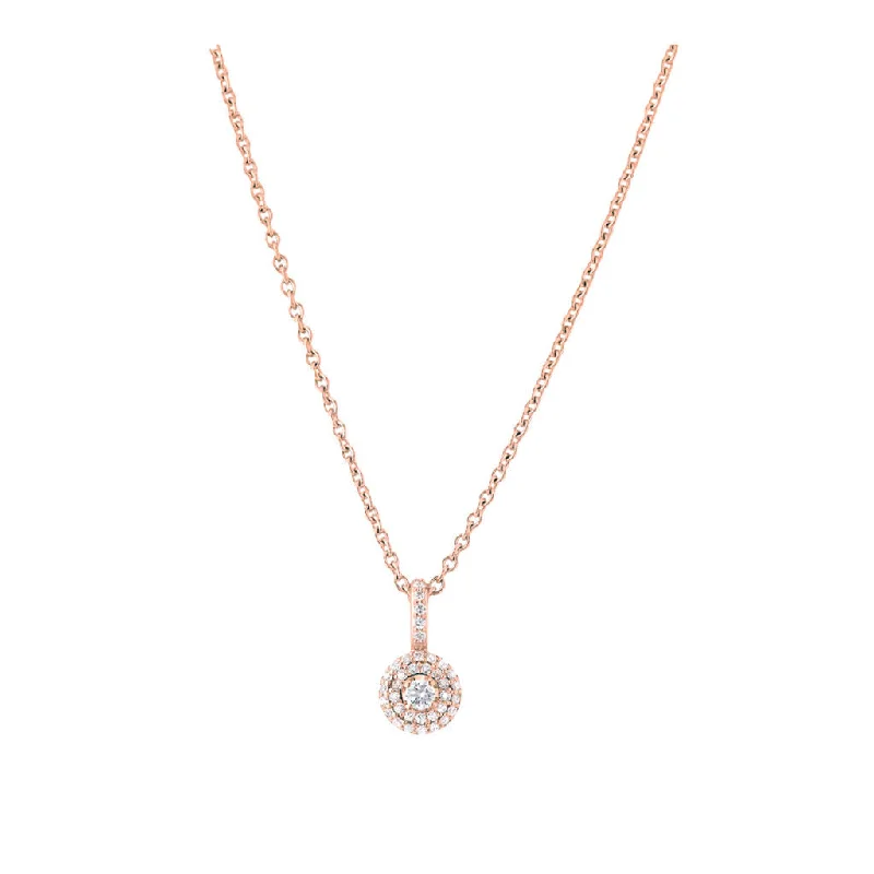 celestial galaxy planet necklace Matiné 18K Rosegold Pendant w. 37 Diamonds