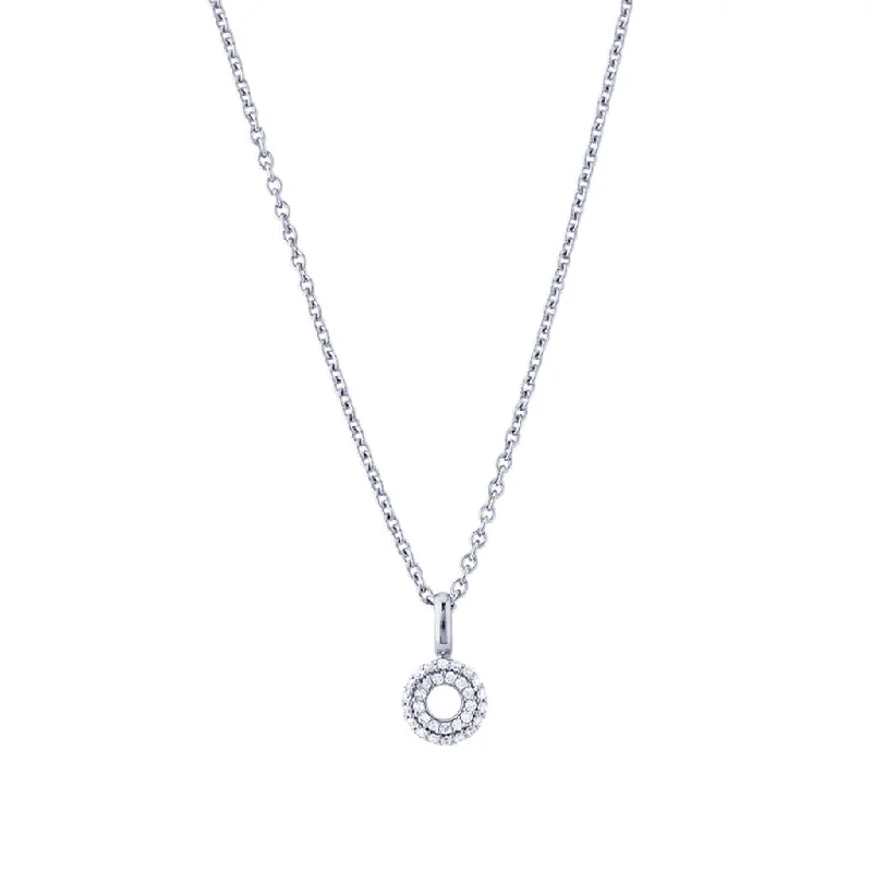round-cut blue sapphire earrings Matiné 18K Whitegold Pendant w. 31 Diamonds
