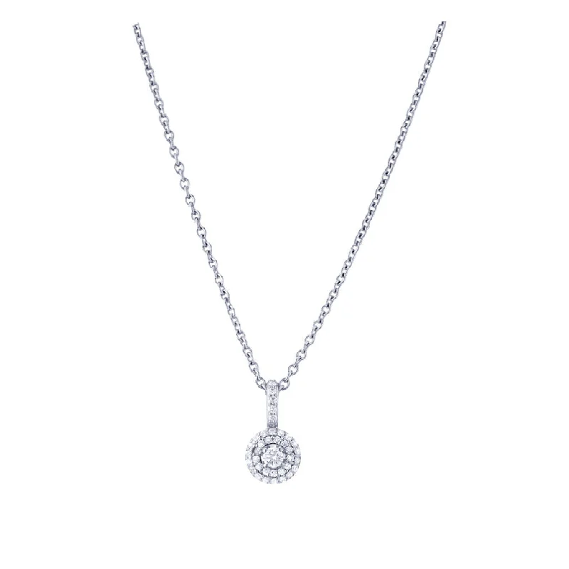 gold medallion pendant necklace Matiné 18K Whitegold Pendant w. 37 Diamonds