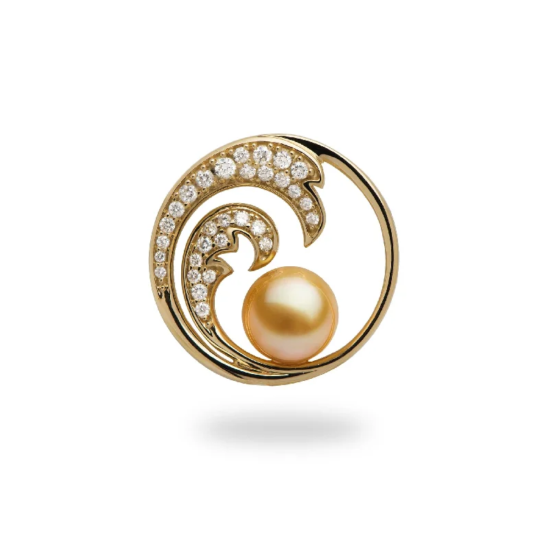 bold gothic skull necklace Nalu South Sea Gold Pearl Pendant in Gold with Diamonds - 24mm bold gothic skull necklace Nalu South Sea Gold Pearl Pendant in Gold with Diamonds - 24mm