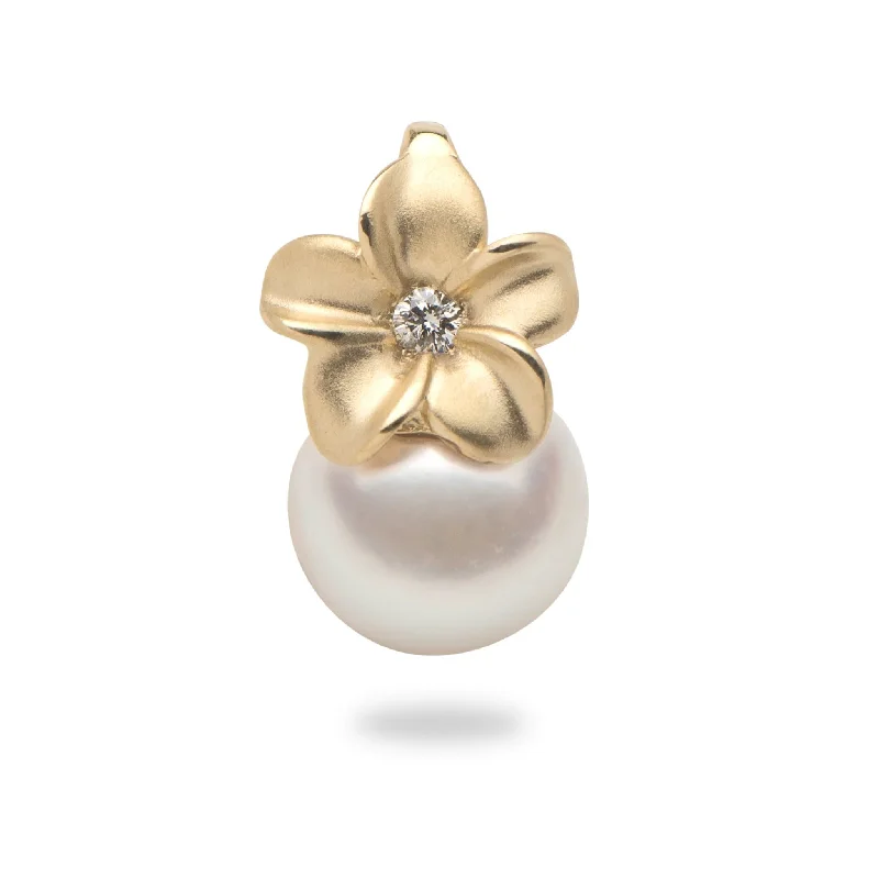 men’s black onyx bracelet Plumeria Akoya White Pearl Pendant in Gold with Diamond - 8mm men’s black onyx bracelet Plumeria Akoya White Pearl Pendant in Gold with Diamond - 8mm