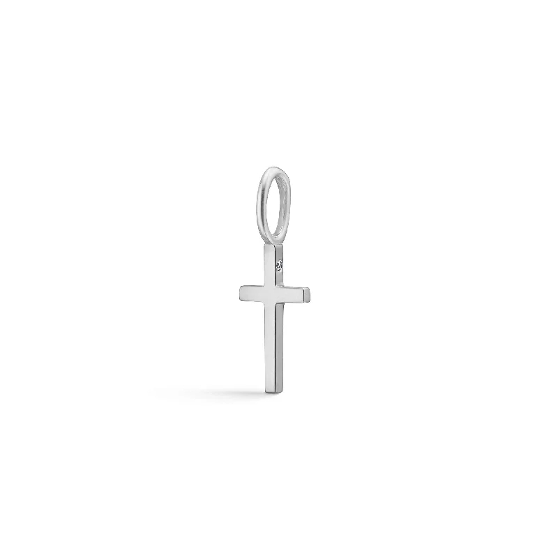 handmade braided hemp bracelet Rock Cross 18K Whitegold Pendant w. Diamond