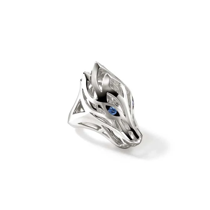 cubic zirconia tennis necklace John Hardy Naga Saddle Ring with Sapphires in Sterling Silver cubic zirconia tennis necklace John Hardy Naga Saddle Ring with Sapphires in Sterling Silver